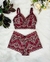 Conjunto Amamentação Elegance Magnific - Todo na renda Marsala com Champagne - ANNA ROSA LINGERIE