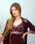 Deluxe Collecttion - Camisola de Amamentação Sem Bojo e Robe Midi Marsala Bicolor - ANNA ROSA LINGERIE