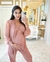 Pijama 3 Peças - Manga Bufante Rosé na internet