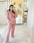 Pijama 3 Peças - Manga Bufante Rosé
