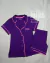 Pijama Americano Short Doll Manga Curta Roxo (PRONTA ENTREGA) - comprar online