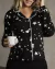 Pijama Americano Feminino Suede com Botões - Coleção Star - Preto (PRONTA ENTREGA) - loja online