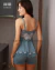 Short Doll de Amamentação Azul Esverdeado (PRONTA ENTREGA) - ANNA ROSA LINGERIE