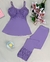 Pijama 3 Peças Lavanda - PRONTA ENTREGA - ANNA ROSA LINGERIE