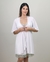Camisola de Amamentação com Robe Branca com renda Bicolor - loja online