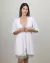 Camisola de Amamentação com Robe Branca com renda Bicolor - loja online