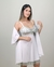 Camisola de Amamentação com Robe Branca com renda Bicolor