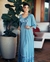 Camisola Longa de Amamentação com Robe Longo bicolor Azul Esverdeado San Remo - loja online