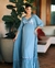 Camisola Longa de Amamentação com Robe Longo bicolor Azul Esverdeado San Remo