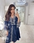 Conjunto Camisola Amamentação e Robe Longuete - Cetim Sideral (Azul Escuro) - Deluxe - comprar online