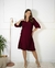 Vestido no Crepe transpassado Cor Marsala (PRONTA ENTREGA)
