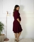 Vestido no Crepe transpassado Cor Marsala (PRONTA ENTREGA) na internet