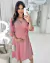 Vestido no Crepe Transpassado com Bolso Rosa - ANNA ROSA LINGERIE