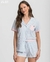 Pijama Americano Short Doll Manga Curta Listrado (PRONTA ENTREGA) - comprar online