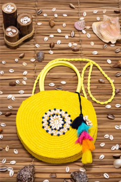 Bolsa palha amarela - comprar online