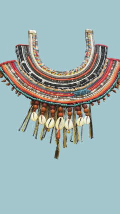 Colar cordas bordado - comprar online