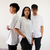 Remera minimal oversize Blanco-negro - tienda online