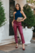 Calça Skinny Couro Fake