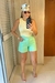 Kit Shorts Sarja Colorido + Regata Canelada na internet