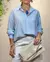 Camisa Feminina Listrada com Botões - loja online