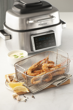 FREIDORA SIN ACEITE CON GRILL PEABODY PE-AFG01IX - tienda online