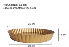 MOLDE TARTERA HUDSON DESMONTABLE DOBLE ANTIADHERENTE 25 CM MTAD02 - comprar online