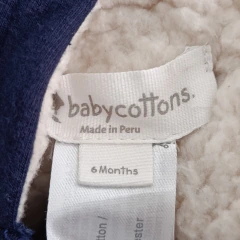 CAMPERA - BABYCOTTONS - TALLE 6 MESES - AZUL CON CORDERITO INTERIOR - PilchaGo