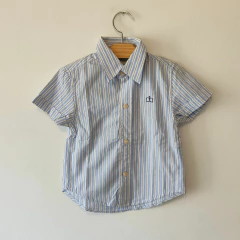 CAMISA MC - PAULA CAHEN D'ANVERS - TALLE 2 AÑOS - A RAYAS CELESTE Y BLANCO - comprar online