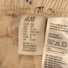 SHORT - H&M - TALLE 2 A 3 AÑOS - BEIGE MOTIVO DINOSAURIOS - PilchaGo