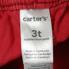SHORT - OSHKOSH - TALLE 3 AÑOS - ROJO en internet