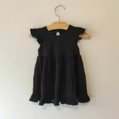 VESTIDO - LITTLE AKIABARA - TALLE 6 MESES - NEGRO