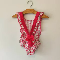 MALLA - LA FOLIE - TALLE 1 AÑO - SET X2 PIEZAS (MALLA Y COLITA DE PELO FLOREADA) - PilchaGo