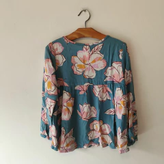 BLUSA - CARTER´S - TALLE 4 AÑOS - CELESTE MOTIVO FLORES en internet