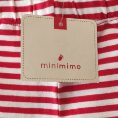 PANTALÓN - MIMO - TALLE 6 A 9 MESES - A RAYAS ROJO en internet