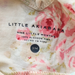 VESTIDO - LITTLE AKIABARA - TALLE 9 MESES - CRUDO CON FLORES MUSCULOSA - PilchaGo