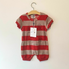 ENTERITO - BOBO CHOSES - TALLE 6 A 12 MESES - NARANJA CON MARRON