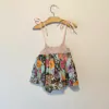 VESTIDO - LITTLE AKIABARA - TALLE 3 MESES - FLORES CON BOMBACHUDO