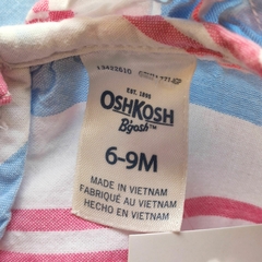 Imagen de VESTIDO - OSHKOSH - TALLE 6 A 9 MESES - RAYAS CELESTE Y ROSA