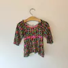 REMERA - BABYWORKS - TALLE 3 A 6 MESES - FLORES BASE MARRÓN