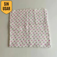 MANTA - MEDIDAS 65 CM X 65 CM - DE TELA BLANCO MOTIVO ESTRELLAS (LIVIANA) - comprar online