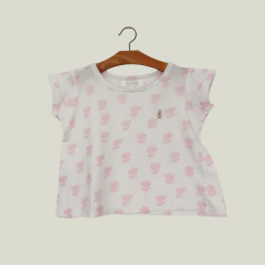 REMERA - LA FOLIE - TALLE 2 AÑOS - BLANCO MOTIVO FLORES