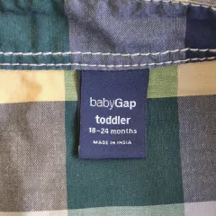 CAMISA - GAP - TALLE 18 A 24 MESES - A CUADROS VERDE Y GRIS MC en internet