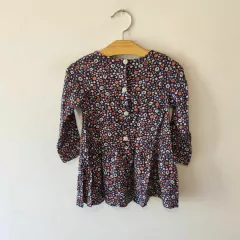 VESTIDO - BROER - TALLE 18 A 24 MESES - AZUL FLOREADO ML - comprar online