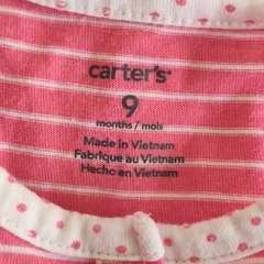 VESTIDO - CARTER´S - TALLE 9 MESES - RAYAS ROSA CON BOMACHUDO - tienda online