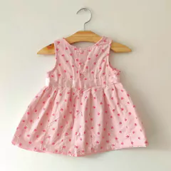 VESTIDO - KOALA BABY - TALLE 6 A 9 MESES - CORDEROY ROSA CON FLORES - comprar online