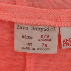 REMERA - ZARA - TALLE 6 A 9 MESES - NARANJA MOTIVO PALMERA en internet