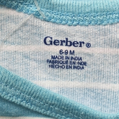BODY - GERBER - TALLE SUGERIDO 3 MESES - CELESTE RAYAS MC - tienda online