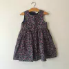 VESTIDO - H&M - TALLE 12 A 18 MESES - AZUL CON FLORES