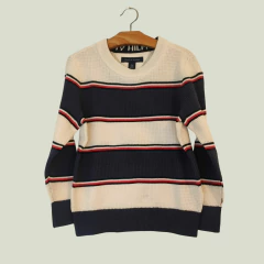 SWEATER - TOMMY HILFIGER - TALLE 4 A 5 AÑOS - A RAYAS BLANCO, AZUL Y ROJO - comprar online