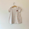 VESTIDO - PETIT BATEAU - TALLE 2 AÑOS - RAYAS ROSA Y BLANCO